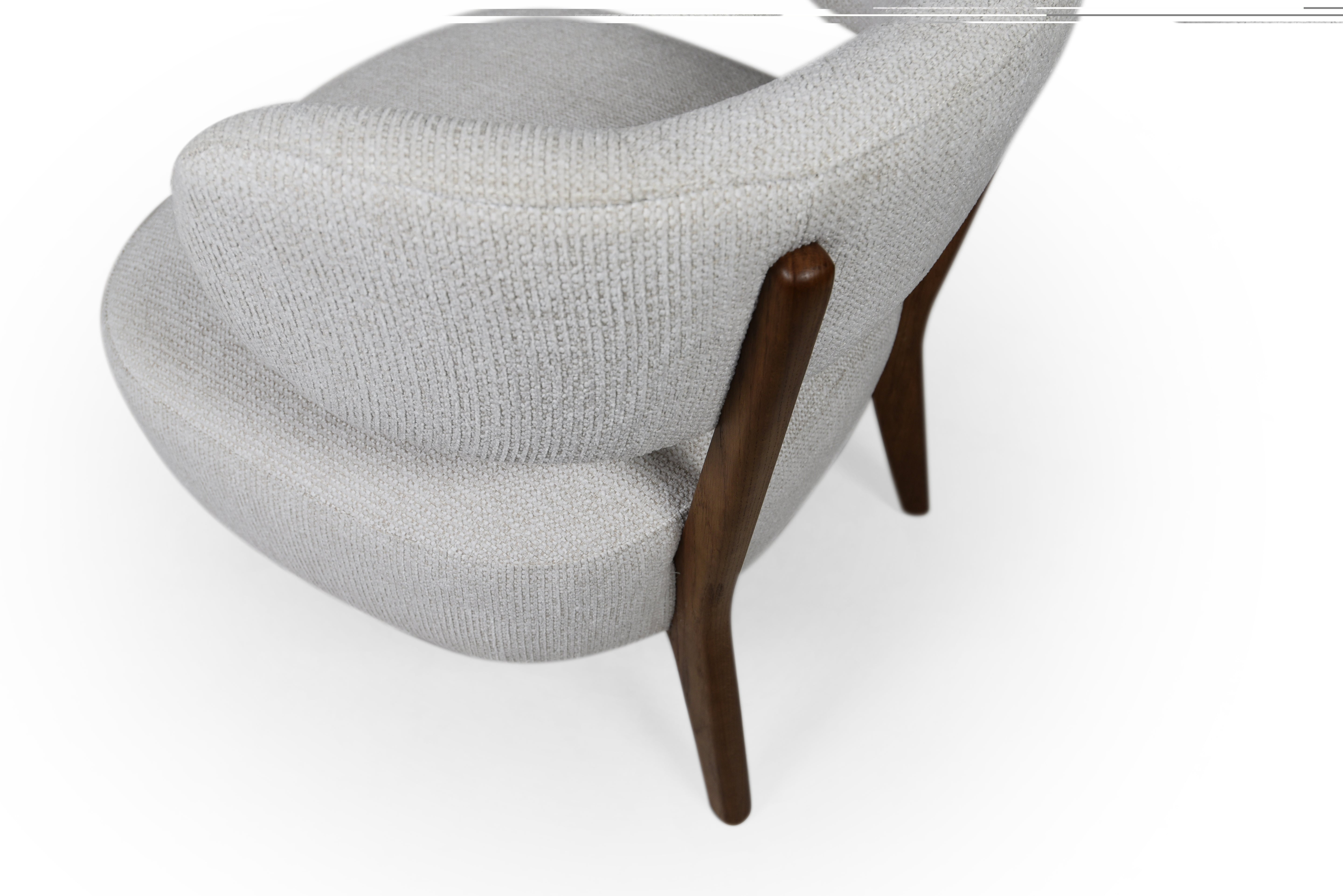 FAUTEUIL ROSE ECRU