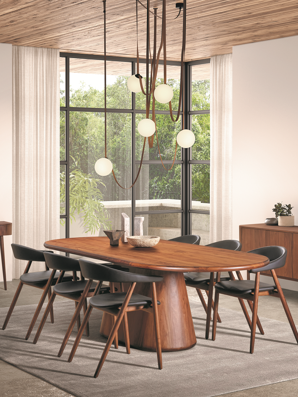 EETTAFEL GABRIEL OVAAL WALNUT