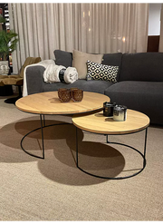 SALONTAFEL LAGOS - SET VAN 2 - NATUREL