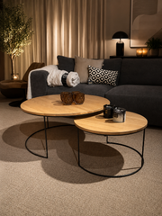 SALONTAFEL LAGOS - SET VAN 2 - NATUREL