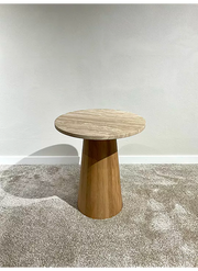 SALONTAFEL TRAVERTIN ROND SMALL