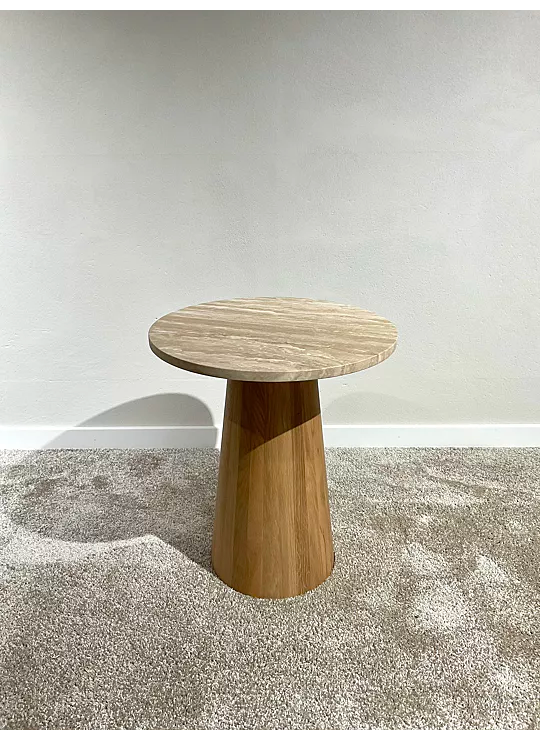 SALONTAFEL TRAVERTIN ROND SMALL