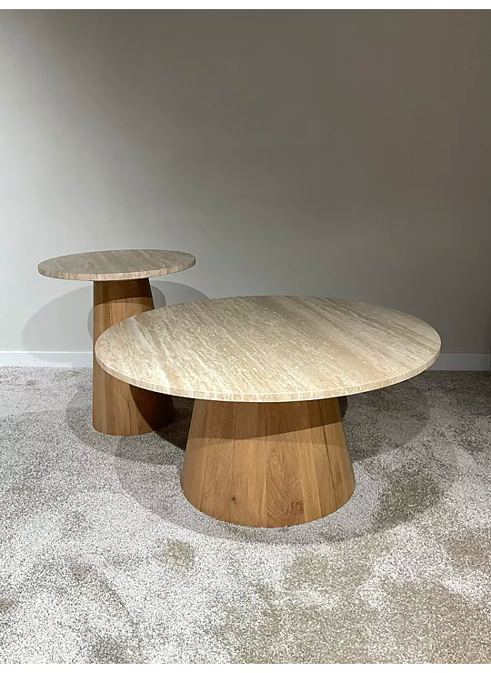 SALONTAFEL TRAVERTIN ROND LARGE